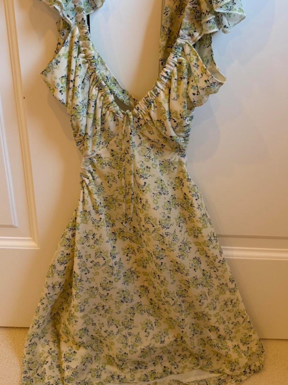 Sky to Moon Green Floral Dress